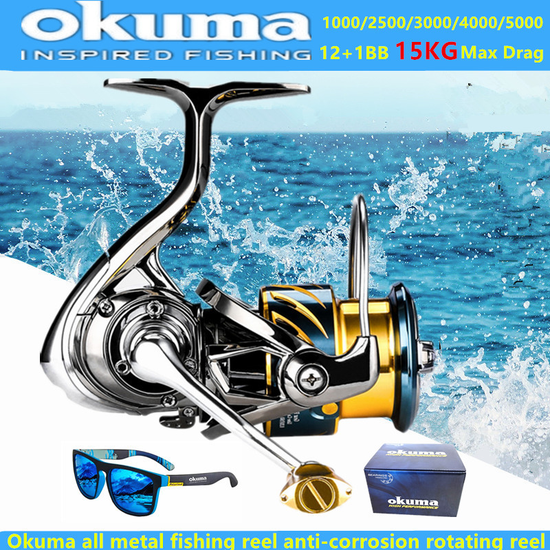 รอกตกปลาโอคุมะ ออลเมทัล 12+1BB - Fishing Boat Steering Wheel บทวิจารณ์และราคา
