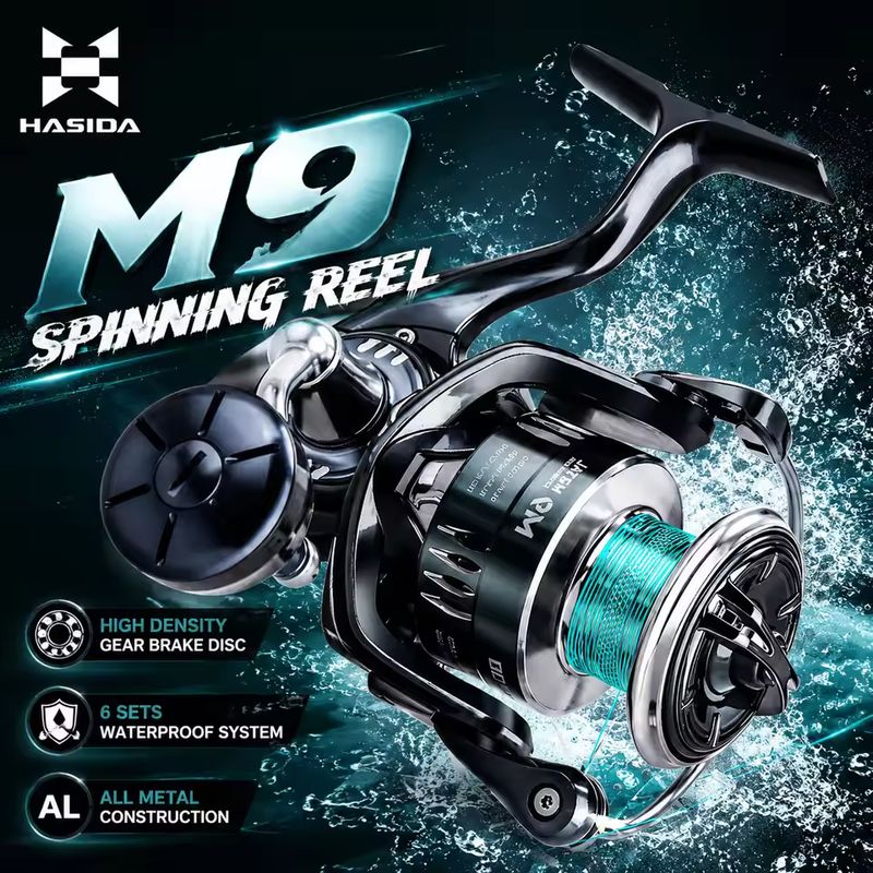 รอกสปินนิ่ง HASIDA M9 โลหะทั้ง - Fishing Boat Steering Wheel บทวิจารณ์และราคา